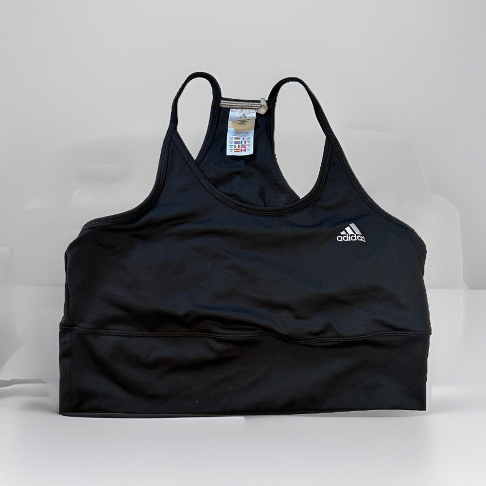 Adidas Women’s Crop Tank Bra Top Black Size Large